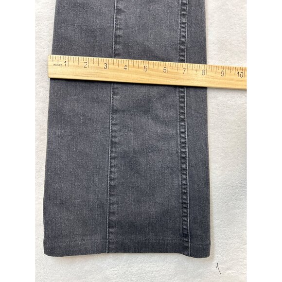 We The Free Jeans Womens 26 Black Denim‎ High-Rise Flare Stretch Waist - Picture 6 of 8